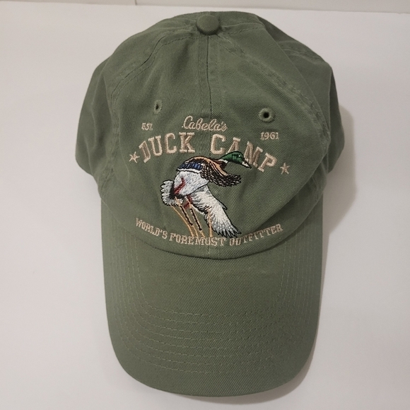 Cabelas Army Green, Duck Camp Hunting Cap, One Size Fit All - Picture 9 of 9